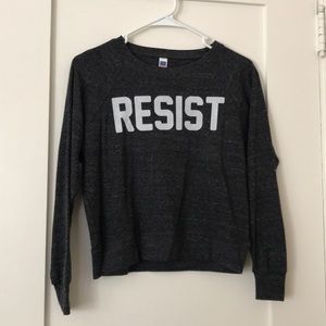 RESIST crew sweatshirt XS